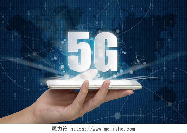 5g 网络无线系统和物联网智能城市和智能手机上的通信网络在手和对象图标连接在一起, 连接全球无线设备.